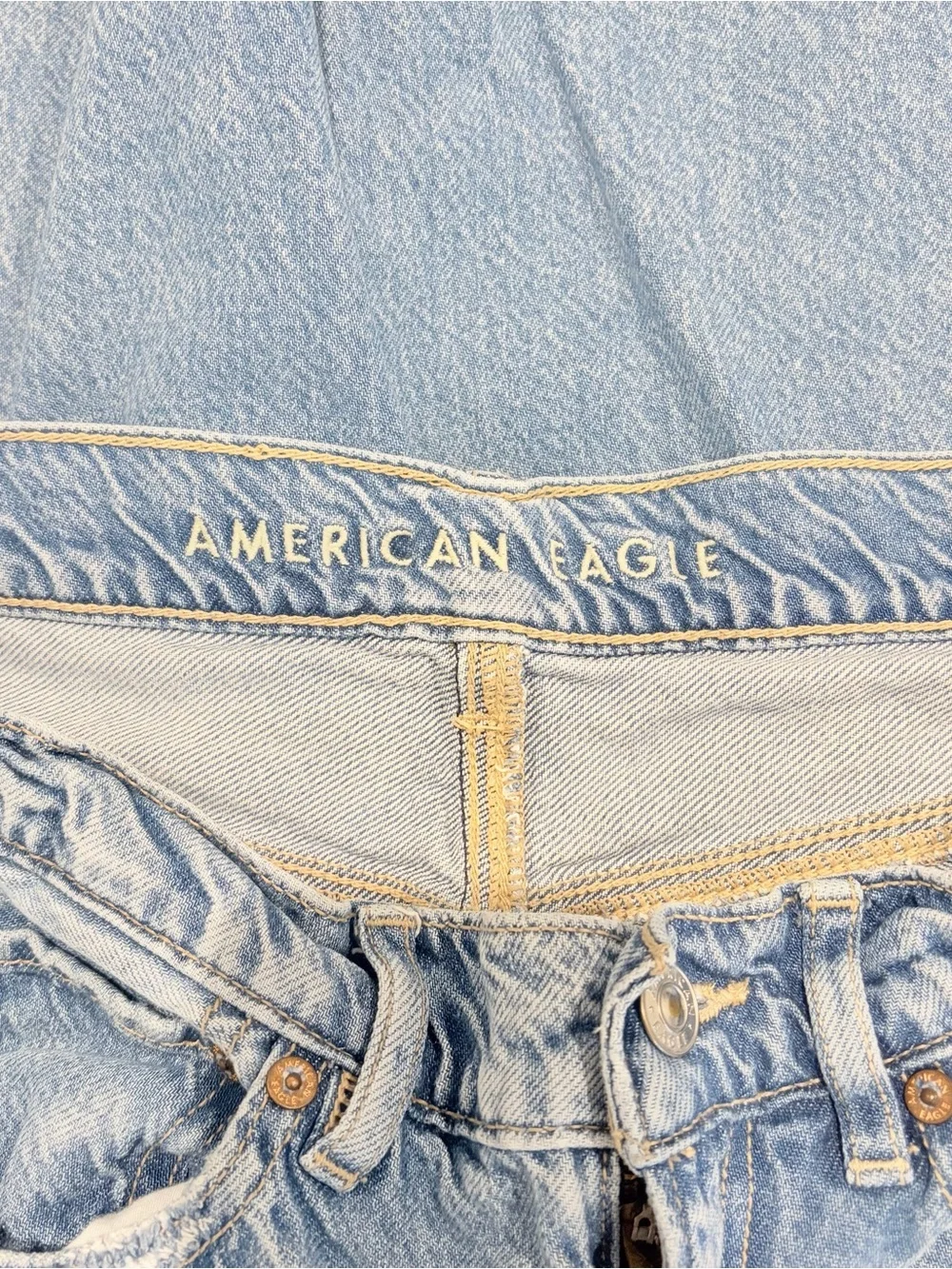 American Eagle Baggy Wide Leg Jeans Y2K Coastal Cowgirl Grungecore 8 - Picture 2 of 14